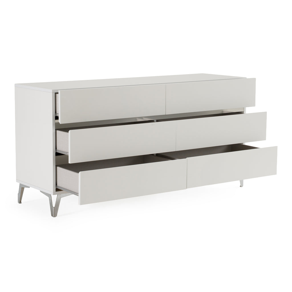 Angela - Italian Modern White Dresser