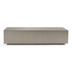 Anvil Modern Brushed Stainless Steel Rectangular Coffee Table