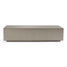 Anvil Modern Brushed Stainless Steel Rectangular Coffee Table