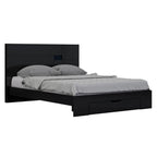 Aria - Black Queen Bed - Black - SKU ARIA-BED-BLACK-Q