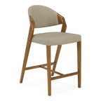 Arlo - Mid-Century Beige & Walnut Counter Chair