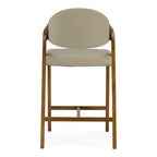 Arlo - Mid-Century Beige & Walnut Counter Chair