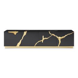 Aspen - Modern Black & Gold TV Stand
