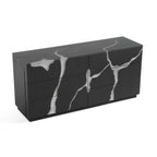 Aspen - Modern Matte Brown Ash & Silver Dresser