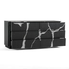 Aspen - Modern Matte Brown Ash & Silver Dresser