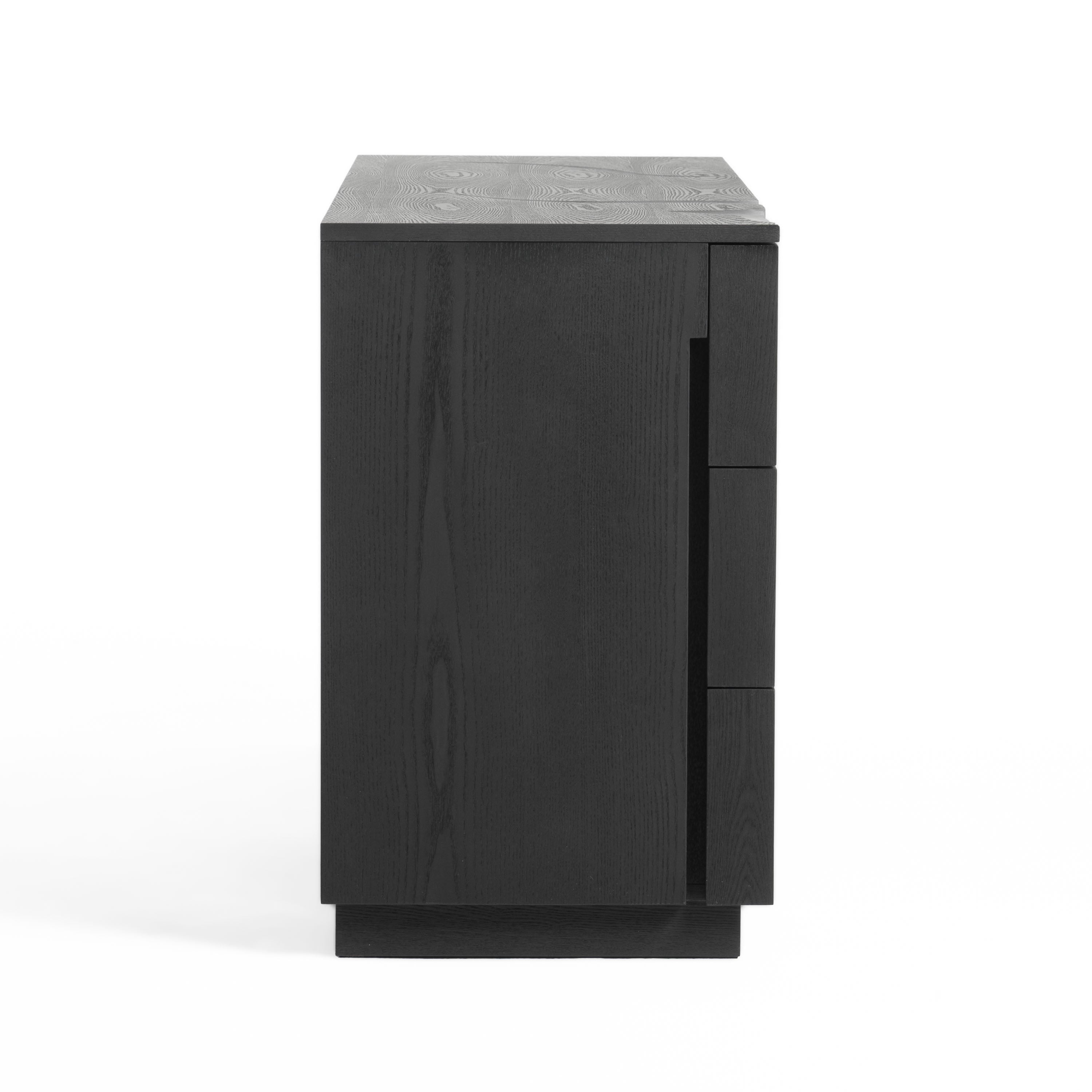 Aspen - Modern Matte Brown Ash & Silver Dresser