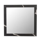 Aspen - Modern Matte Brown Ash & Silver Mirror