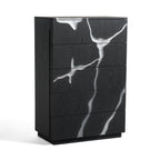 Aspen - Modern Matte Brown Ash & Silver Chest - Modern Matte Brown Ash & Silver Chest