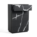 Aspen - Modern Matte Brown Ash & Silver Chest - Modern Matte Brown Ash & Silver Chest