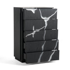 Aspen - Modern Matte Brown Ash & Silver Chest - Modern Matte Brown Ash & Silver Chest