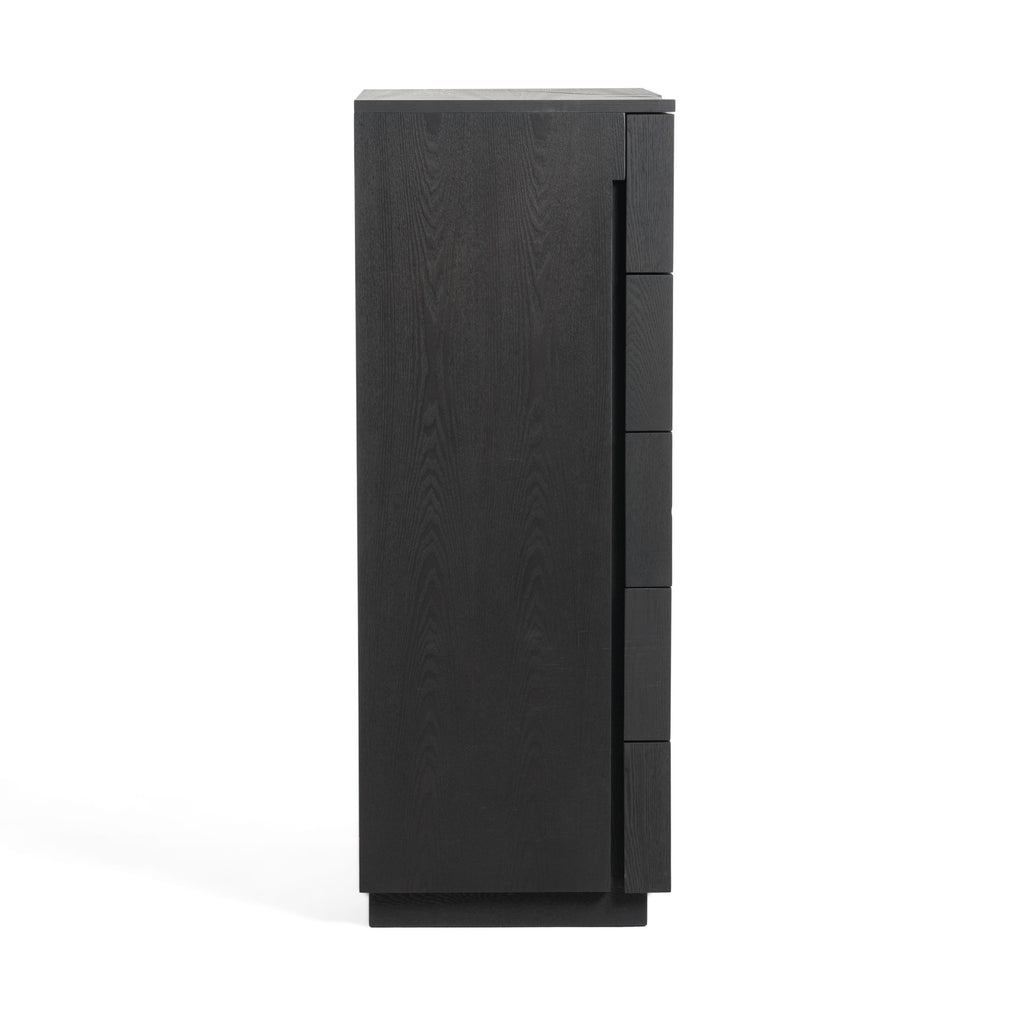 Aspen - Modern Matte Brown Ash & Silver Chest - Modern Matte Brown Ash & Silver Chest