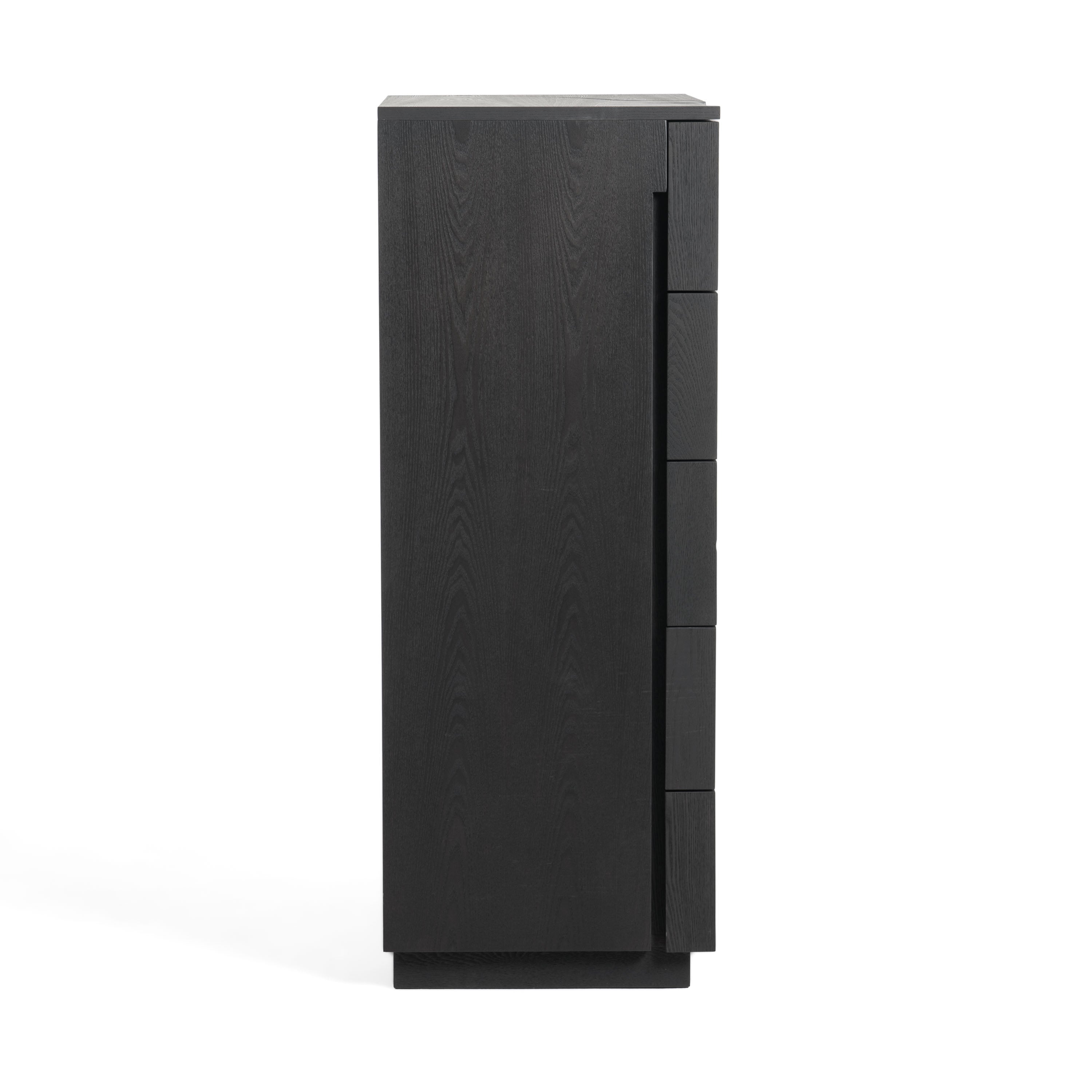 Aspen - Modern Matte Brown Ash & Silver Chest - Modern Matte Brown Ash & Silver Chest
