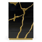 Aspen - Modern Black & Gold Wide Chest