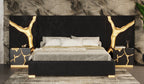 Aspen - Modern Black + Gold 4-Piece Bedroom Set - Modern Black + Gold 4 - Piece Bedroom Set