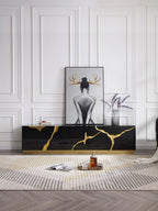 Aspen - Modern Black & Gold TV Stand