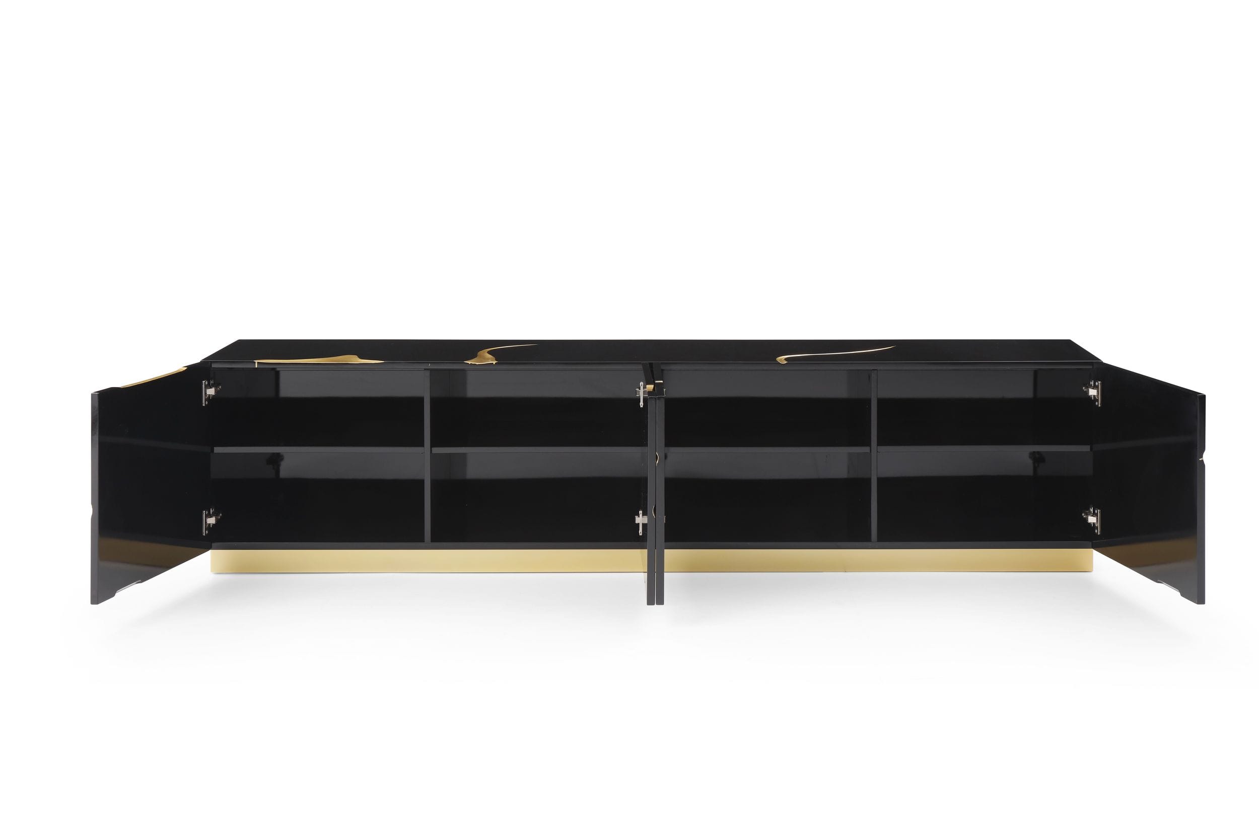 Aspen - Modern Black & Gold TV Stand
