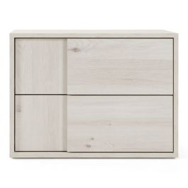 Asus - Italian Modern White Washed Oak Nightstand