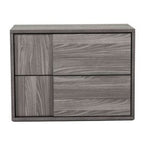 Asus - Italian Modern Elm Grey Nightstand