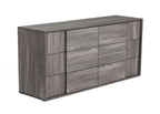 Asus - Italian Modern Elm Grey Dresser