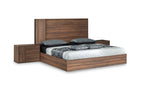 Asus - Italian Modern Walnut Bed - Italian Modern Walnut Bed
