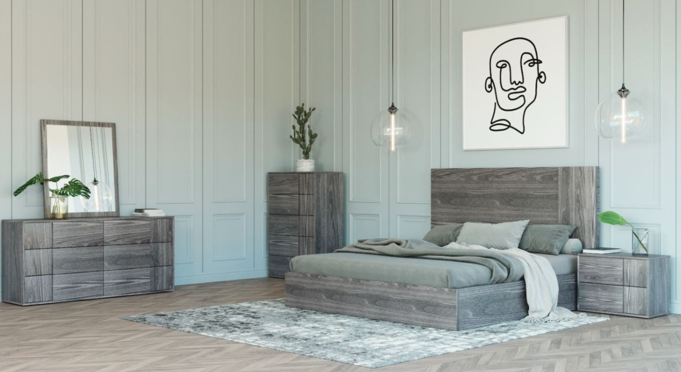 Asus - Italian Modern Elm Grey Mirror