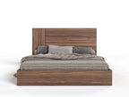 Asus - Italian Modern Walnut Bed - Italian Modern Walnut Bed