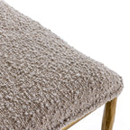 Atlanta - Modern Beige Fabric & Brass Counter Chair