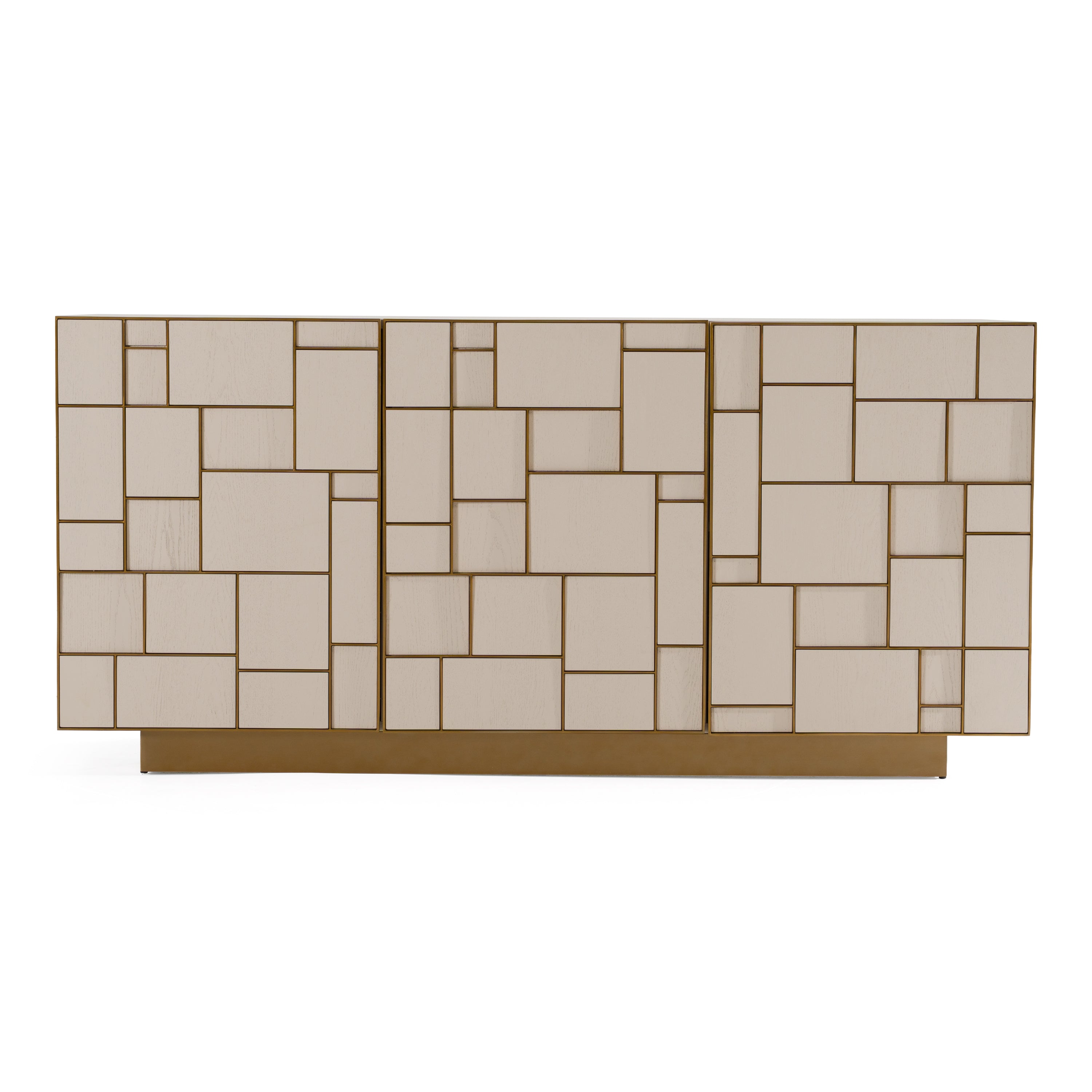Auer - Mid-Century Modern Cream Ash + Gold Buffet