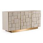 Auer - Mid-Century Modern Cream Ash + Gold Buffet