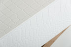 Aversa Modern White Crocodile Console Table & Mirror