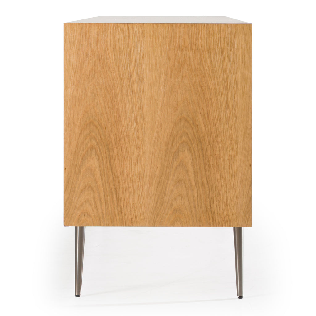 Azteca - Modern White Oak + Black Geometric Pattern Buffet