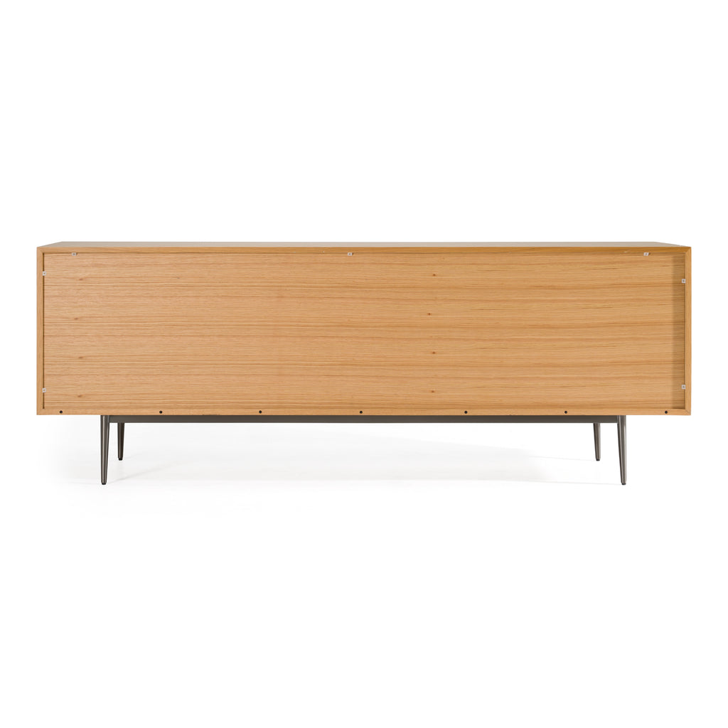 Azteca - Modern White Oak + Black Geometric Pattern Buffet