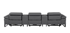 1246 Divanitalia Modular Power Triple Reclining Dual Console Sofa with Power Reclining Headrests - Top Grain Italian Leather - Dark Grey - SKU 1246-DK-GREY-5.3-HT - view 7
