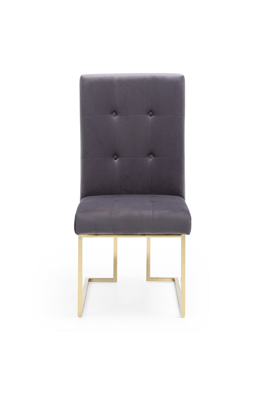 Legend Modern Grey Fabric & Gold Dining Chair (Set of 2)