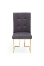 Legend Modern Grey Fabric & Gold Dining Chair (Set of 2)