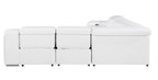 1116 Divanitalia 5-Piece L-Shaped Sectional Sofa in Top Grain Italian Leather with 3 Power Recliners & Power Headrests - White - SKU 1116-WHITE-5PC-3PWR-SECTIONAL- GROUP - view 6