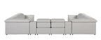 9762 Divanitalia 10-Piece U-Shaped Top Grain Italian Leather Sectional Sofa with 4 Power Recliners