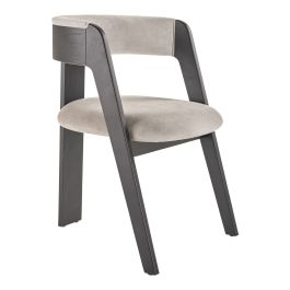 Washington - Modern Cream Fabric + Brown Oak Dining Chair (Set of 2)