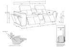 1224 Divanitalia 3-Piece Modular Power Reclining Loveseat in Top Grain Italian Leather with 2 Power Recliners & Power Headrests - White - SKU 1224-WHITE-3.2-HT - view 17