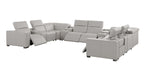 1208 12 Piece U-Shaped Leather Sectional Sofa with 4 Power Recliners & Power Headrest
