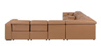 1224 Divanitalia 7-Piece L-Shaped Sectional Sofa in Top Grain Italian Leather with 4 Power Recliners & Power Headrests