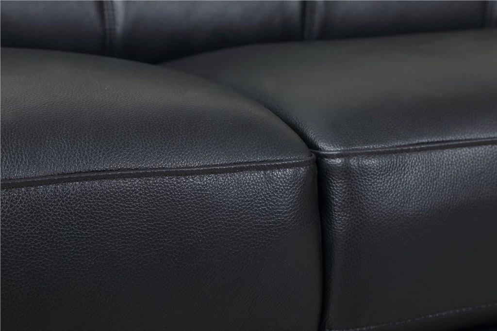 415 Divanitalia Chair with Adjustable Headrest in Top-grain Italian Leather - Black - SKU 415-CH-BLACK - view 9