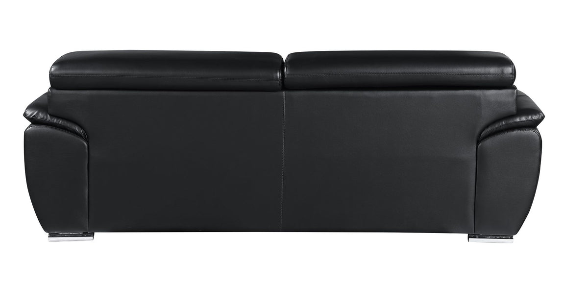 4571 Modern Genuine Leather Sofa - Black - SKU 4571-S-BLACK - view 4