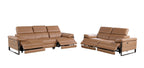 1246 Divanitalia Modular Power Dual Reclining Sofa and Loveseat Set with Power Headrests - Top Grain Italian Leather - Cognac - SKU 1246-COGNAC-5.4-HT-2PC - view 4