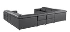 1126 Divanitalia 8-Piece U-Shaped Sectional Sofa in Top Grain Italian Leather with 4 Power Recliners & Power Headrests