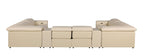 1126 Divanitalia 8-Piece U-Shaped Sectional Sofa in Top Grain Italian Leather with 4 Power Recliners & Power Headrests