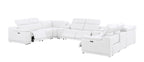 2679 10-Piece U-Shaped Power Reclining Sectional Sofa in Genuine Leather - 4 Recliners