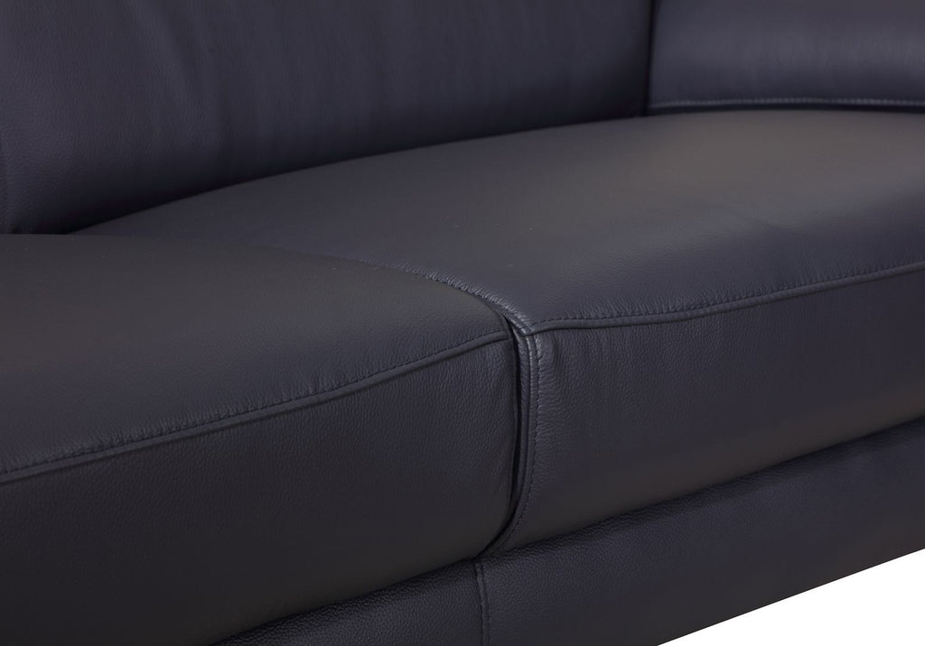 727 Divanitalia Sofa with Adjustable Headrest in Top-grain Italian Leather - Navy - SKU 727-S-NAVY - view 9