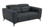 989 Divanitalia Power Reclining Loveseat with Power Headrest in Top-grain Italian Leather