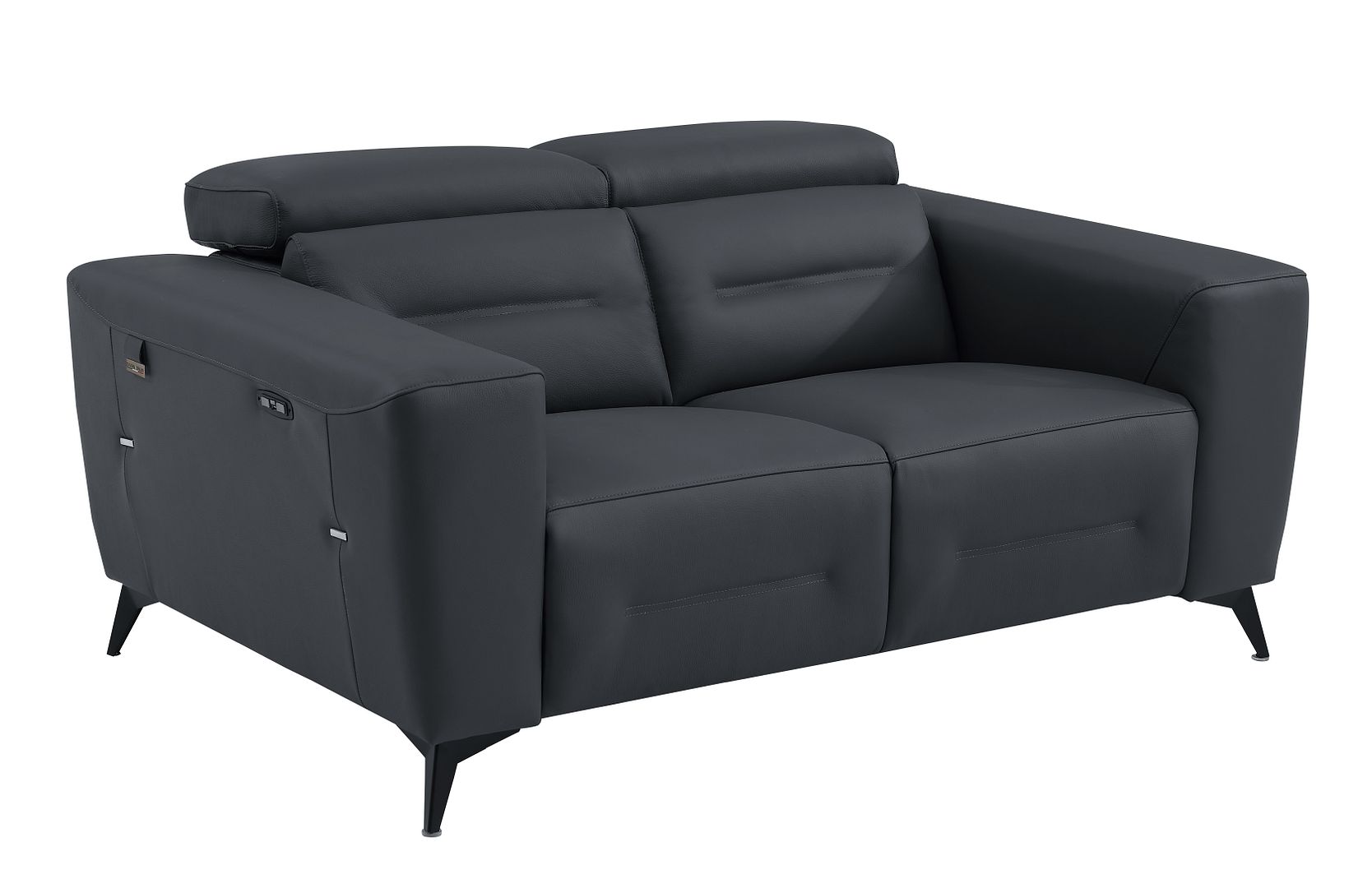 989 Divanitalia Power Reclining Loveseat with Power Headrest in Top-grain Italian Leather